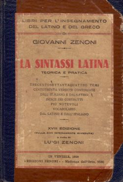 La Sintassi latina teorica e pratica, Giovanni Zenoni
